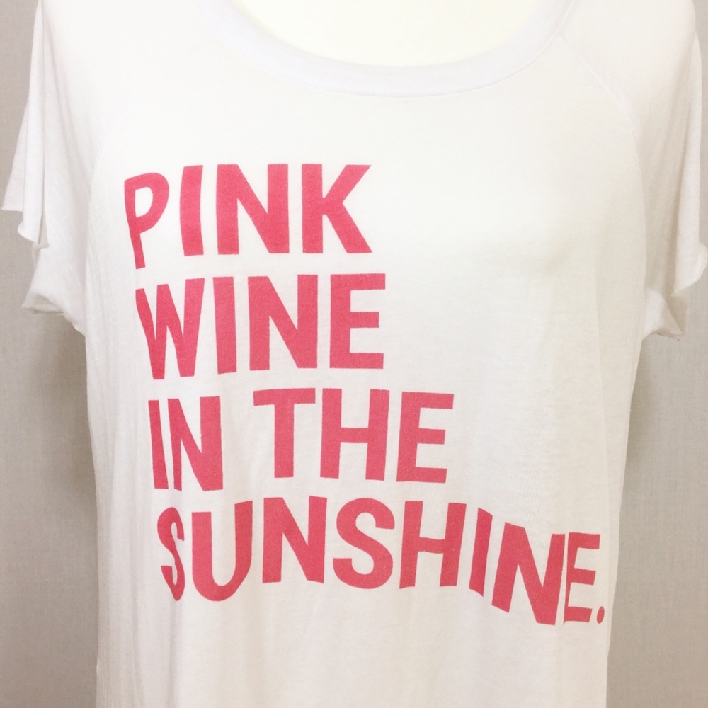 NWT Chaser “Pink Wine in the  Sunshine” T-Shirt - Picture 3 of 8